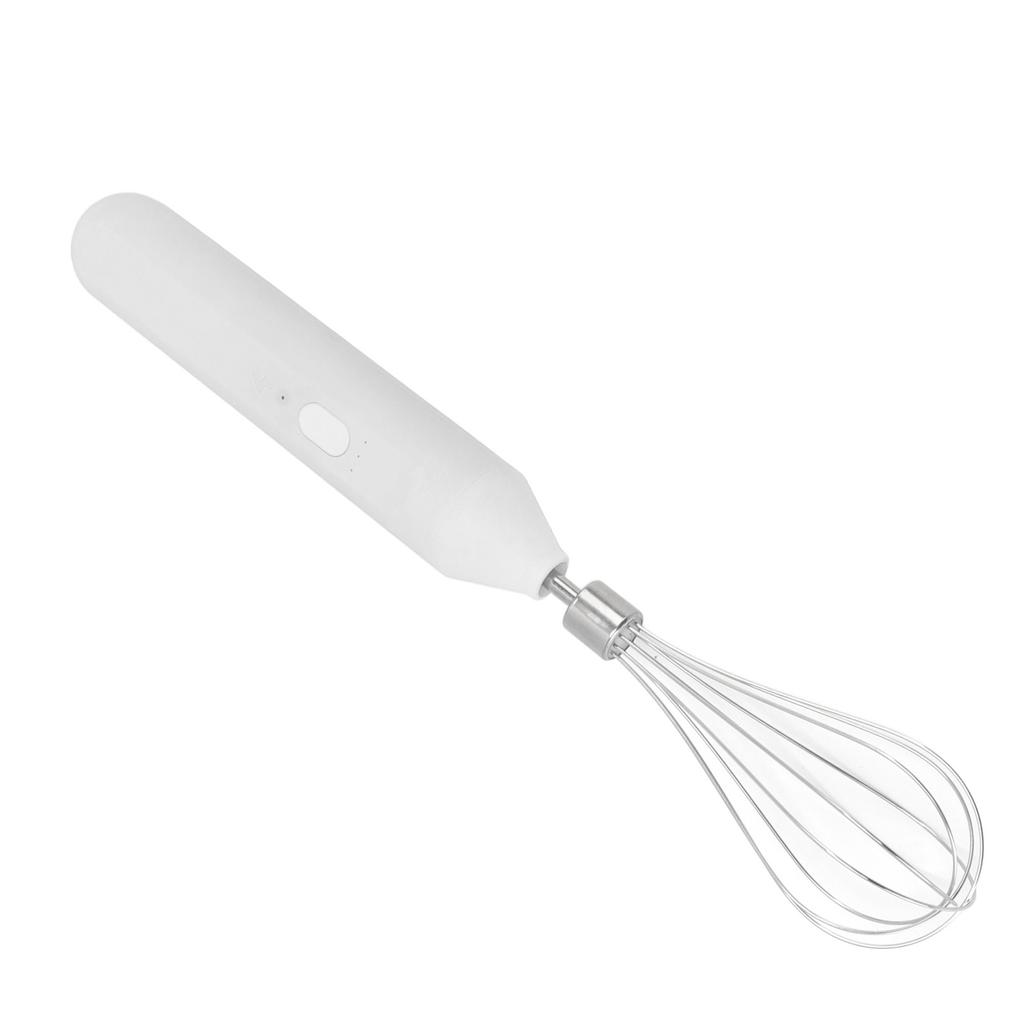 Electric Egg Beater Handheld USB Charging Milk Frother Portable Cordless Drink Mixer with Stainless