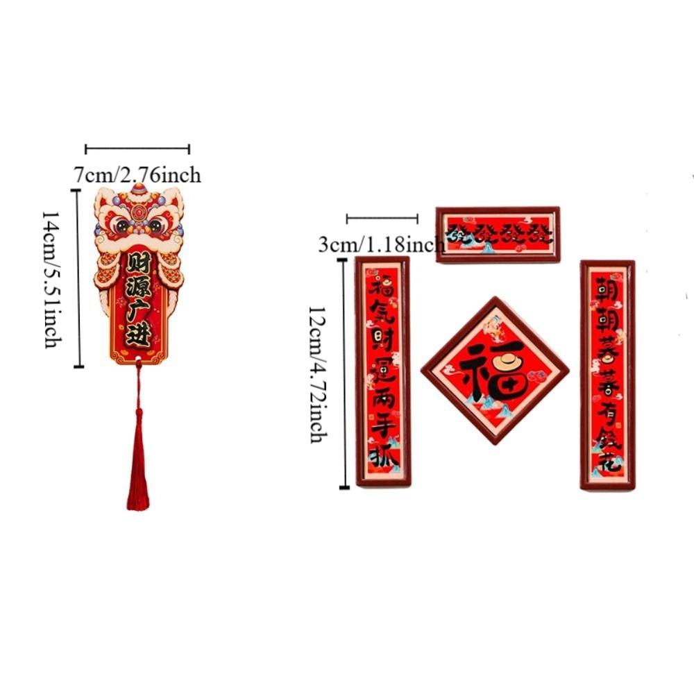 Chinese Style Spring Festival Magnet Red Refrigerator Decorative Magnet Spring Festival