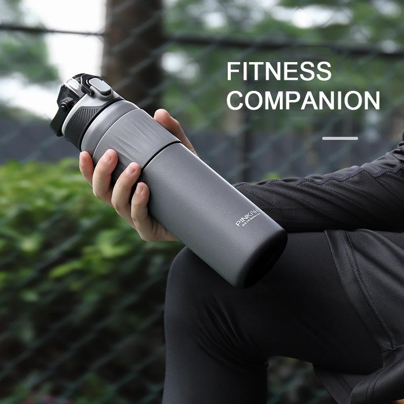 Stainless Steel Sports Fitness Direct Drink Thermos Cup Large Capacity Portable Handle Custom Gift Water Bottle