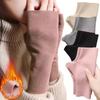 Mode Weiche Samt Halbfingerhandschuhe Einfarbig Winddicht Fingerlose Handschuhe Kältefest Warmhalten Touchscreen-Handschuhe Winter