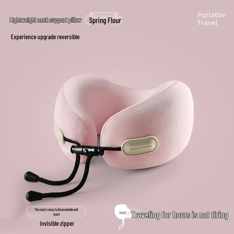 

Collapsible Memory Foam U-Shaped Travel Pillow for Airplanes - Neck and Cervical Spine Support