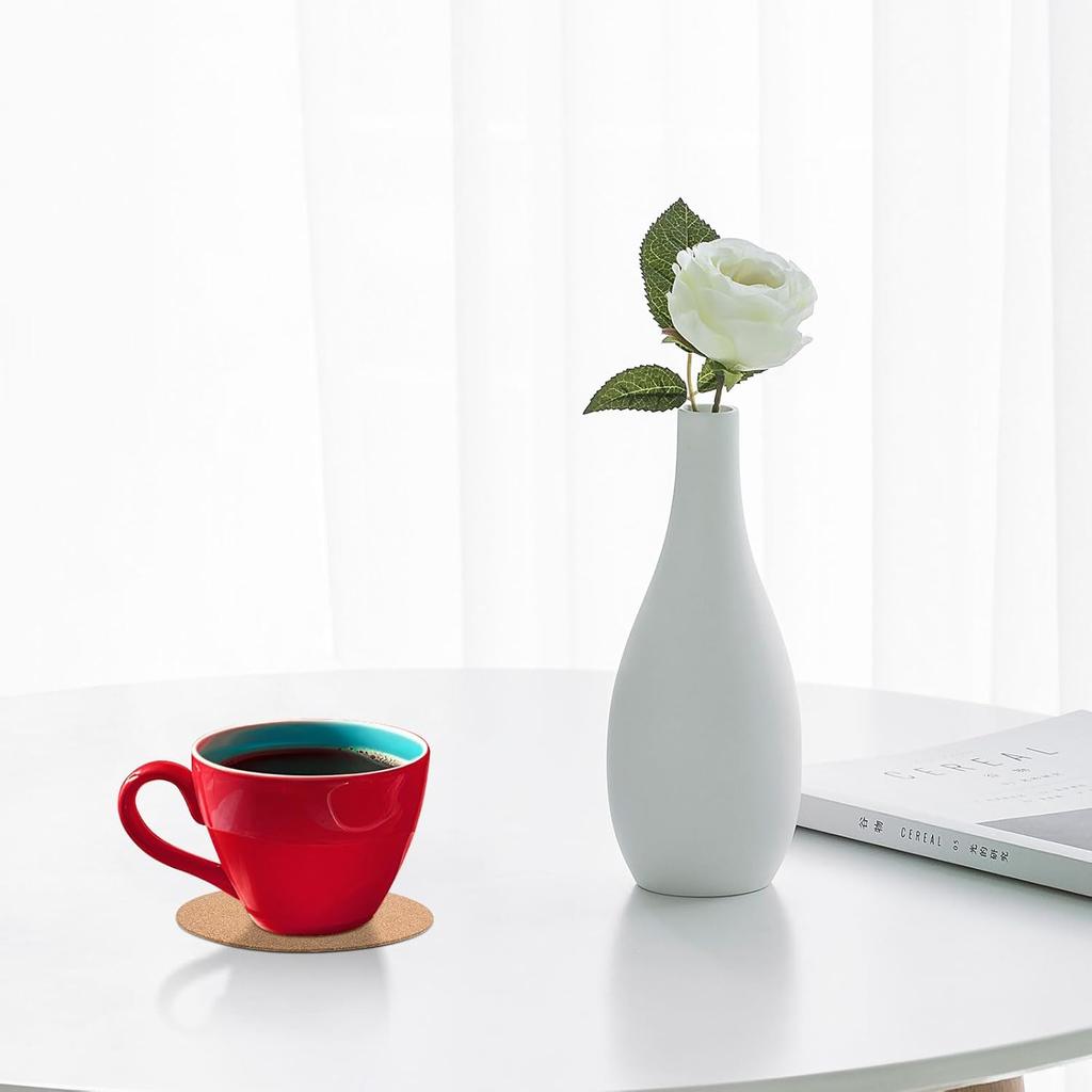 28PCS Self-Adhesive Cork for DIY Coasters (Thickness: 2MM), 3.74" Round Coasters for DIY Crafts, Drinks and Home Tabletop Decoration, with Strong