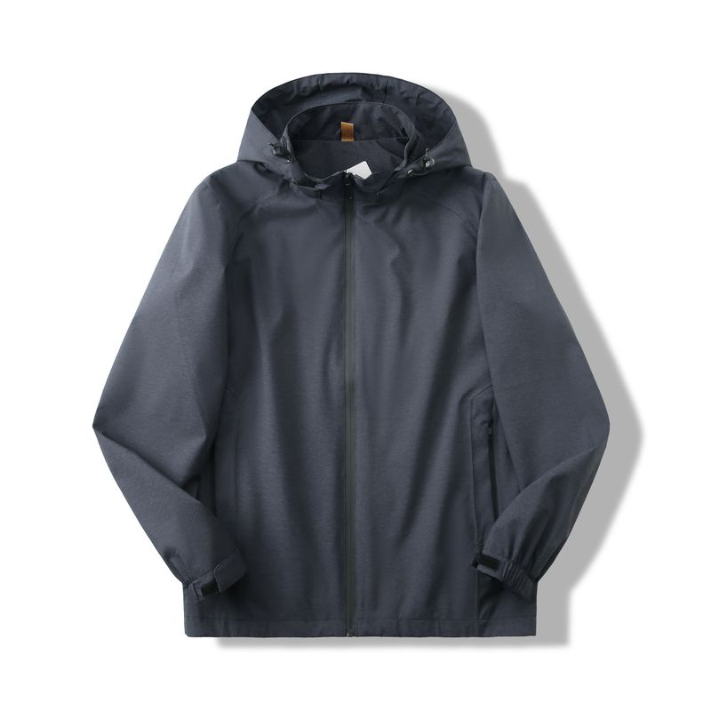 Foreign Trade Surplus Outdoor Tech Windproof Waterproof Men's 3D Cut Sports Casual Hooded Jacket