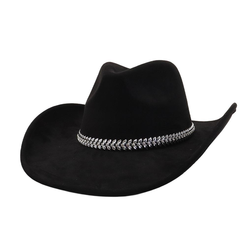 Vegan Suede Hat fishbone shape 9.5cm Wide Brim Fedora Hat Men's and Women's Autumn and Winter Felt Jazz Hat Classic Church Hat