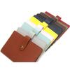 Bronze Button Passport with Luggage Tag Set  Multi-color Buckle  Extra-thick Leather Passport and Luggage Tag Card Holder