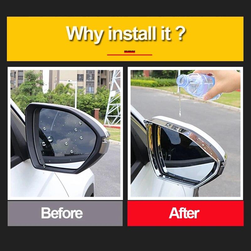 For Hyundai Tucson NX4  2022 2023 Hybrid N Line Car Rearview Mirror Eyebrow Rainproof Rain Protector Trims Cover Accessories