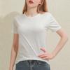 Women's Fashion Round Neck Short Sleeve Top T-Shirt Short Bottoming Shirt