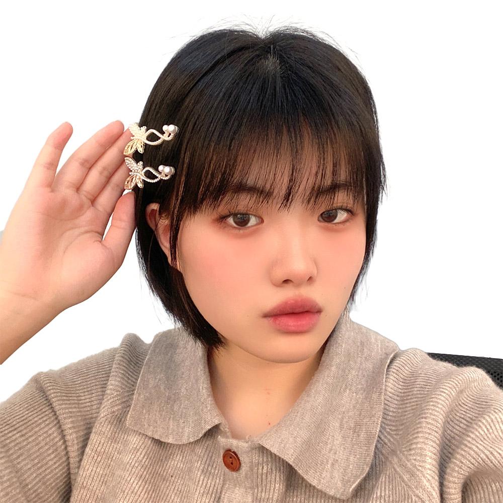 Pearl Fashion Design Korean Style Duckbill Clip Women Hair Accessories Rhinestone Hair Clip