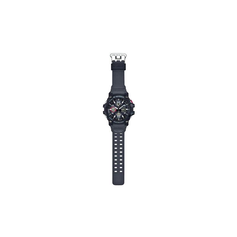 Casio G-SHOCK Serie Land Quadrante Grande Grande Re del Fango Resistente alla Sabbia e al Fango Struttura Antiurto Movimento Solare al Quarzo Cinturino in Resina Giapponese e GWG-100-1A8JF