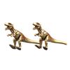 Brass Tyrannosaurus Rex Statue - Realistic Dinosaur Sculpture for Office Desk Decor, Tea Pet, Dinosaur Collector's Gift
