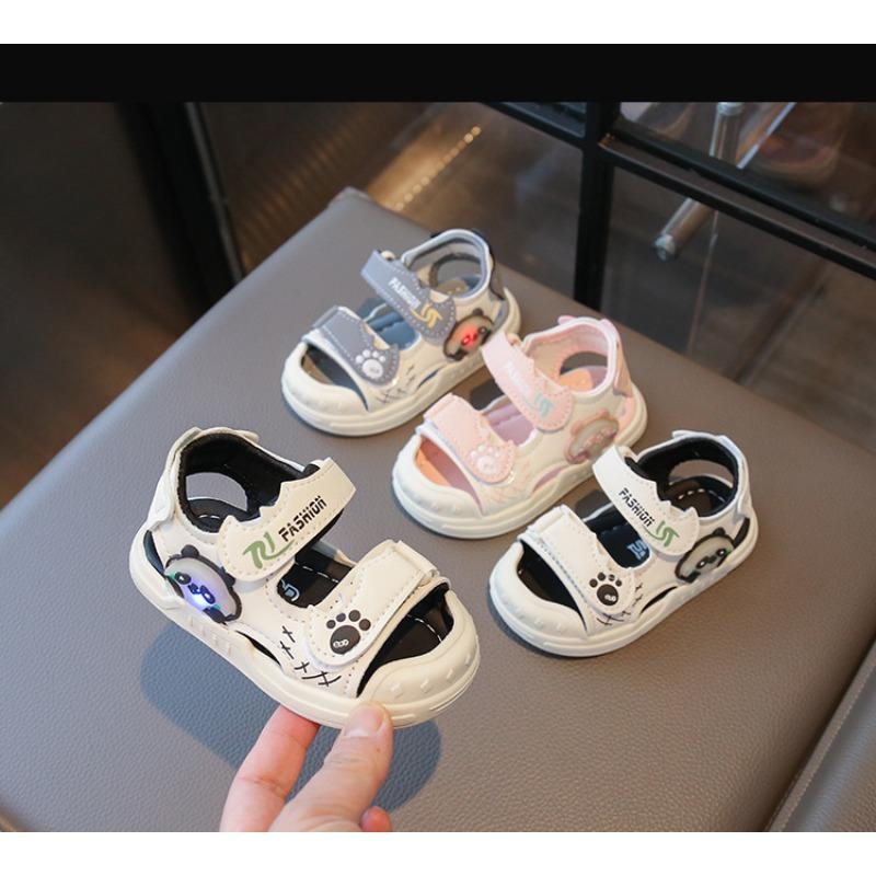 New Summer Luminous Closed-toe Sandals, Waterproof Soft Sole Toddler Walking Shoes