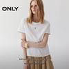 ONLY Women's Contrast Trim Round Neck Short Sleeve T-Shirt