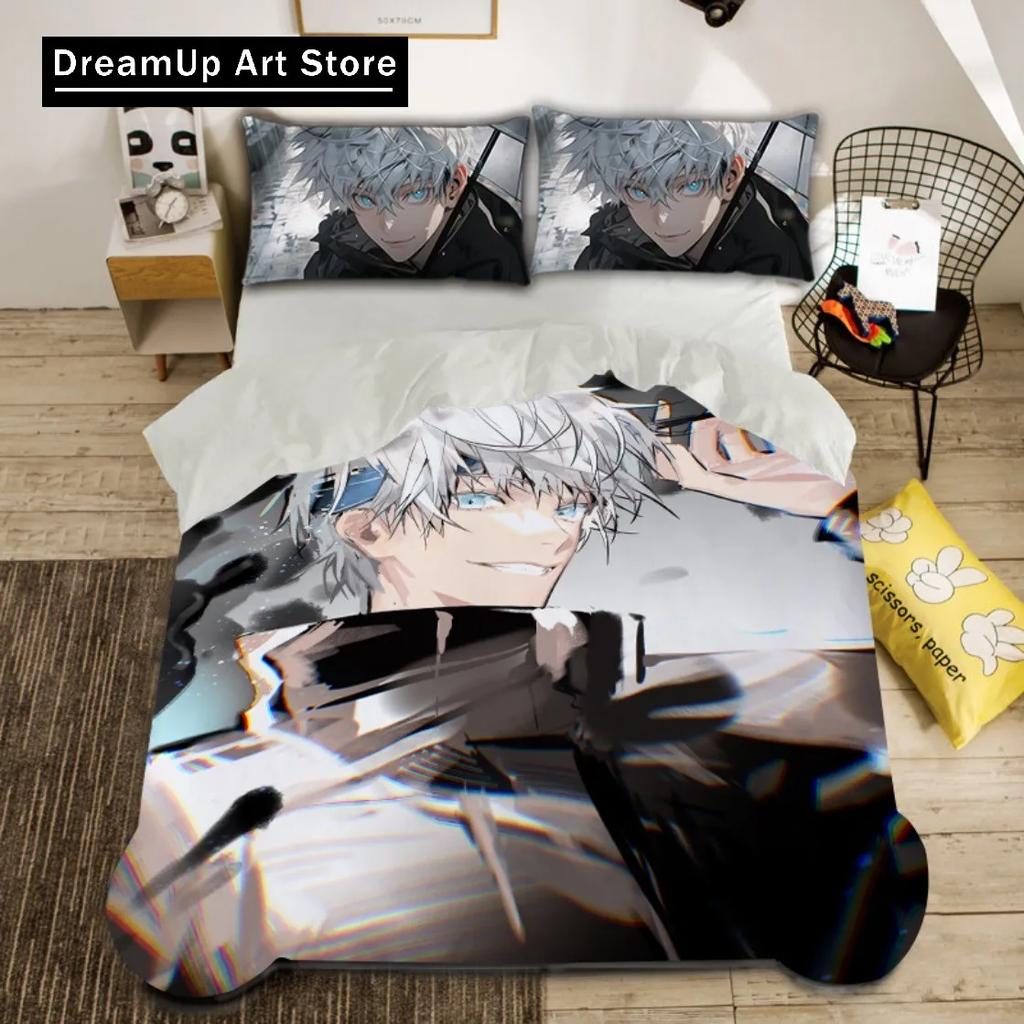 New Duvet Cover Pillowcase Bedding Set Anime Jujutsu Kaisen Adult Boy Girl Bedroom Decoration Children Single Double Large Size