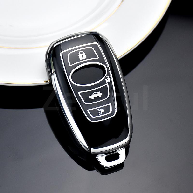 For Subaru Brz Xv Forester Legacy Outback 3/4 Buttons Soft Tpu Car Remote Key Case Cover Shell Holder Protector Accessories