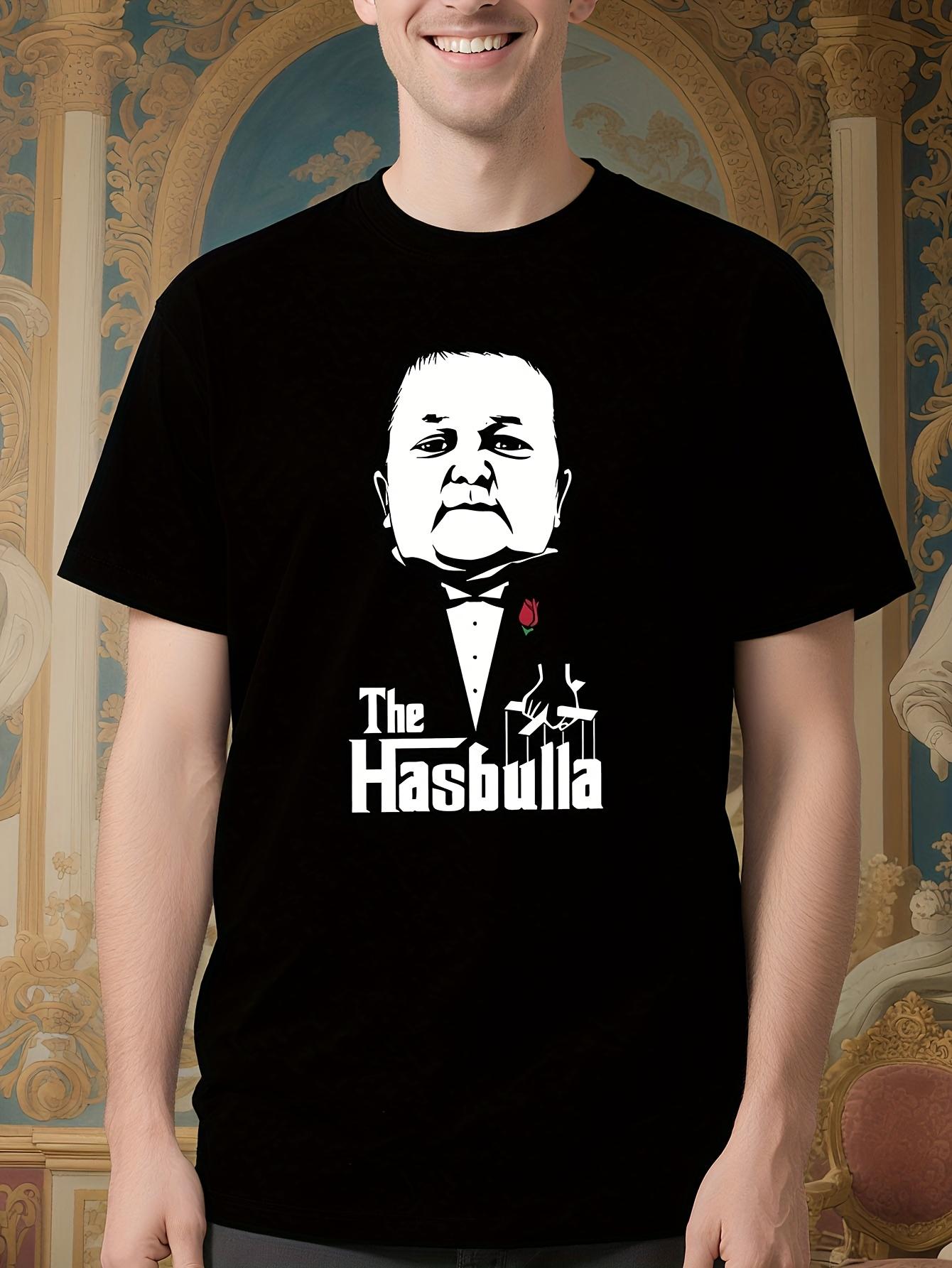 Hasbulla Godfather Graphic Tshirt for Men - Black Crew Ne... XXXXL
