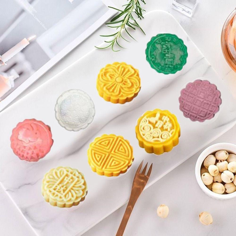 Silicone 6 Holes Mooncake Mold 3D Mung Bean Mold Practical Pastry Mold  for Home