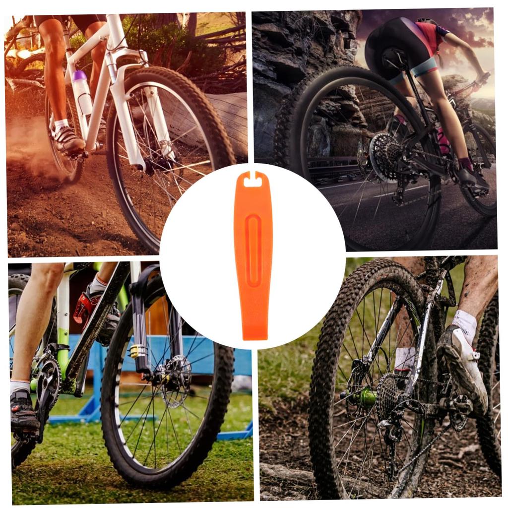 JOINPAYA Manete de Cauciuc din Nailon pentru Bicicletă Tip Multifuncțional Suporturi pentru Bicicletă Electrică Unealtă de Reparare a Anvelopelor 2 Buc.