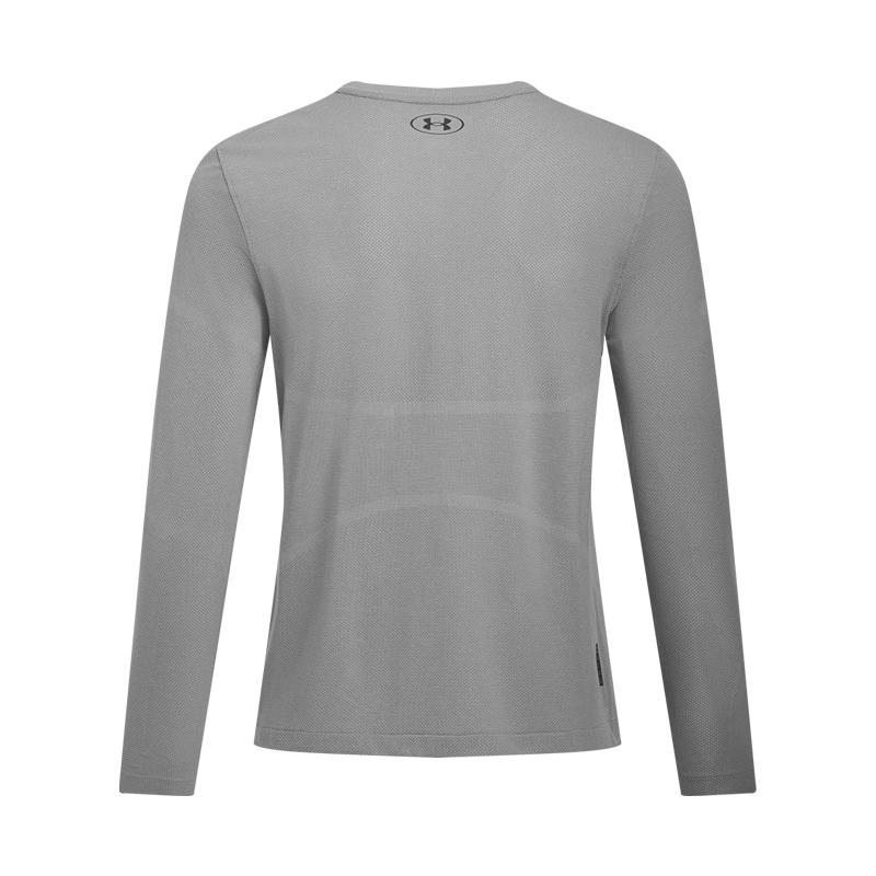 Under Armour Rush Seamless Legacy Long Sleeve T-Shirt Men Tops Modern-Gray 1379282-011