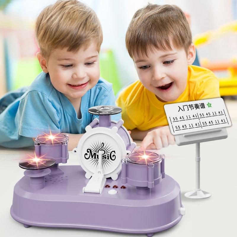 Miniature Drum Set Drummer Gift Educational Percussion Model Small Electric Finger Drum Toy For Music Room Living Room Decor