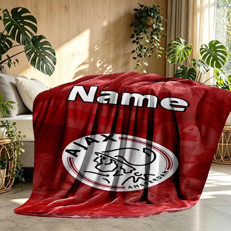 Custom Name Personalized Ajax Print Blanket, Home Decor, Bedroom, Sofa, Camping, Couch, Gifts for Birthday Christmas