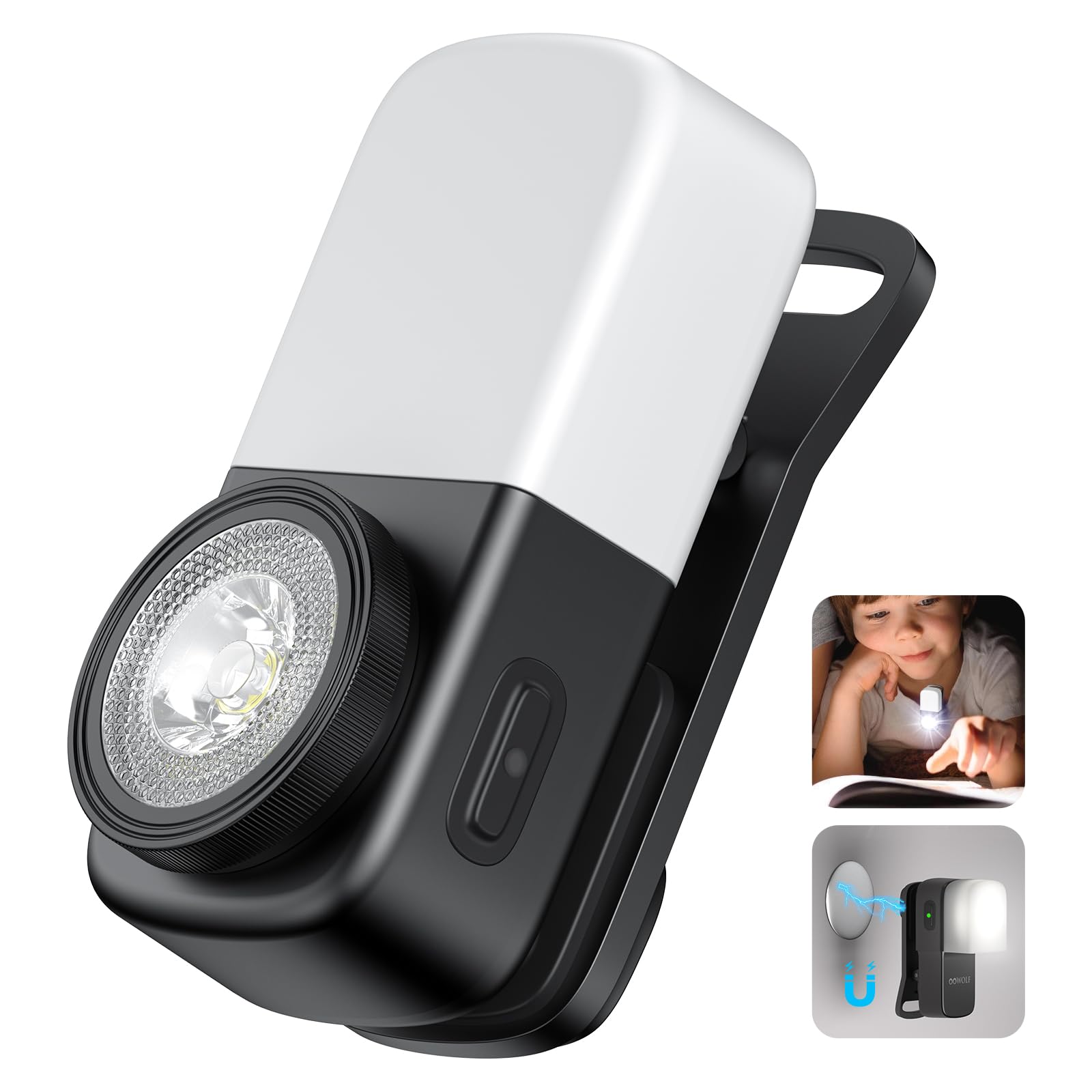 

OOWOLF Светодиодный мини-компактный носимый фонарик с белым и красным светом и магнитной крышкой. Идеально подходит для ночных прогулок с собакой, активного отдыха, ручного использования, подготовки к стихийным бедствиям и отключениям электроэнергии. чёрн