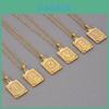 Colar Pingente de Letra em Aço Inoxidável Dourado 18k Estiloso Para Homens Corrente de Elo Cruzado Tipo O Não Desbota