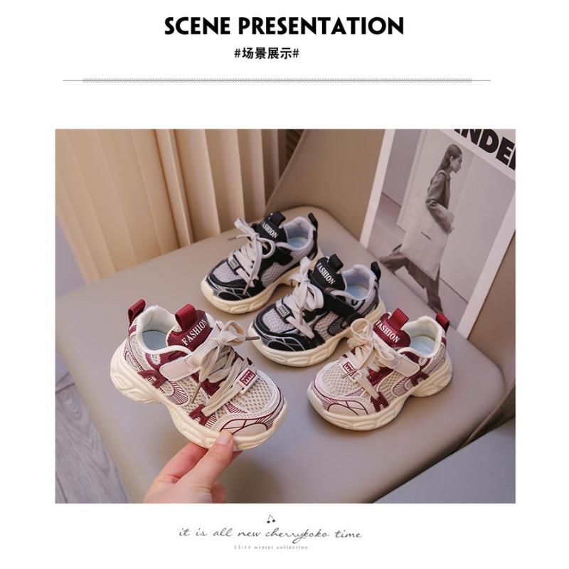 Baby sneakers new dad shoes breathable boys soft-soled shoes girls mesh non-slip running shoes non-slip classmates