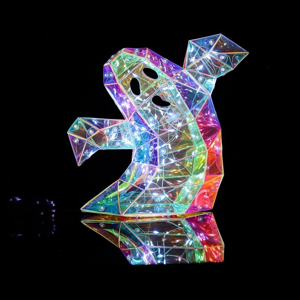 

Halloween Prismatic Ghost Iridescent Ghost Decor Cute Glow Ghost Led Lights Holiday Party Decoration Scary Atmosphere Prop