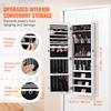 VEVOR Mirror Jewelry Cabinet, 42.52-Inch Tall Lockable Jewelry Cabinet Armoire with Full-Length Mirror