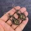 Peridot Handmade Copper Wire Wrap Jewelry Earring 2.84" S0i67