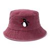 1pc Summer Penguin Printed Bucket Hats for Men Women Travel Beach Reversible Fisherman Hat Outdoor Sports Pull Up Panama Sun Hat