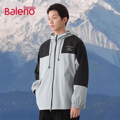 Baleno Men's American Retro Color-block Cardigan Jacket