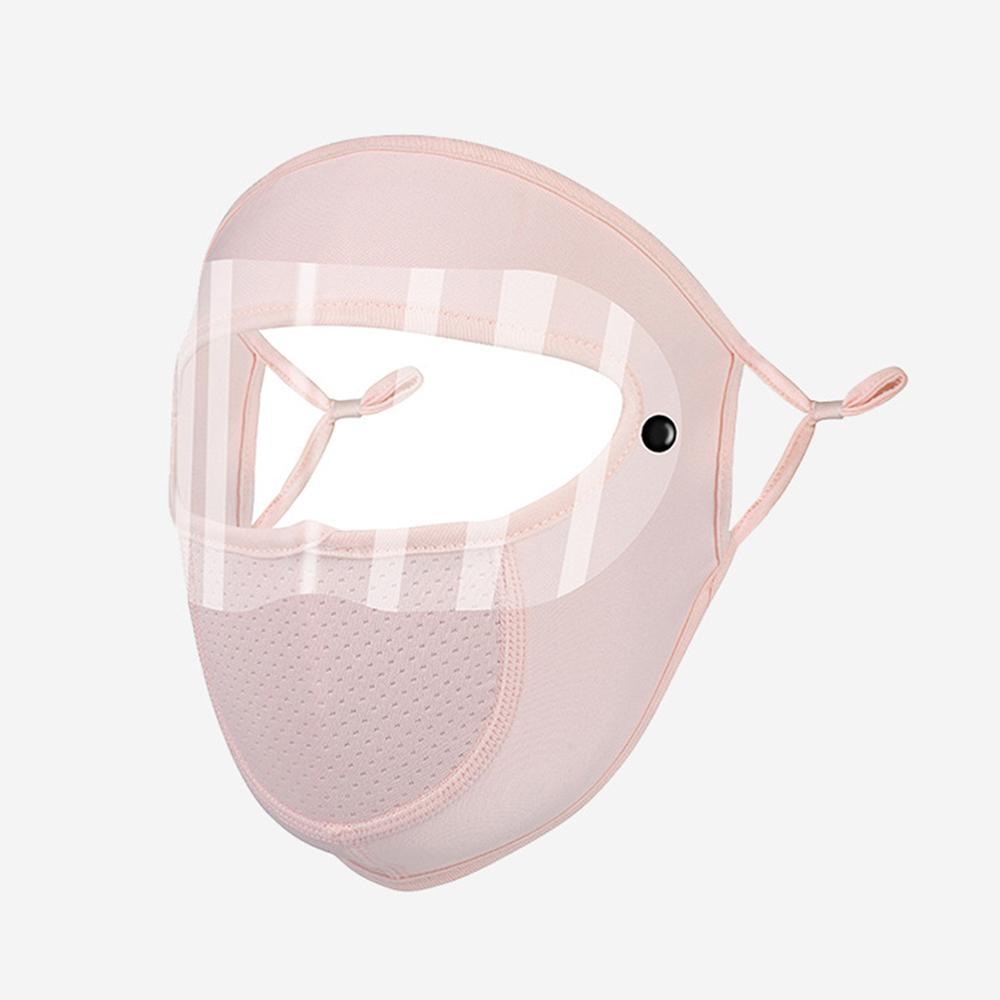 Sunscreen Face Mask UPF50+ UV Protection Breathable Cool Eye Corner Protection Mask Outdoor Sports Anti-Glare Protective Gear 1Pc розовый