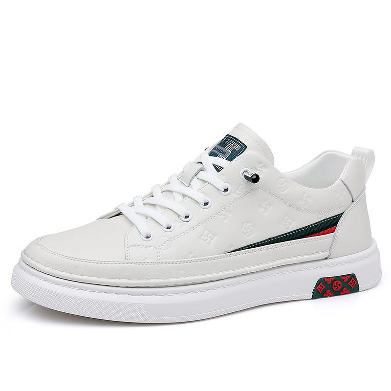 Herren Sneakers Atmungsaktive Schuhe mit Erhöhung Mode Weiche Lederschuhe mit verstecktem Absatz 5CM Sport Casual Schuhe