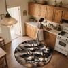 Lynx and Raccoon  Round Area Rug,Carpet Rug for Living Room Bedroom Sofa Playroom Decor,Non-slip Floor Mat