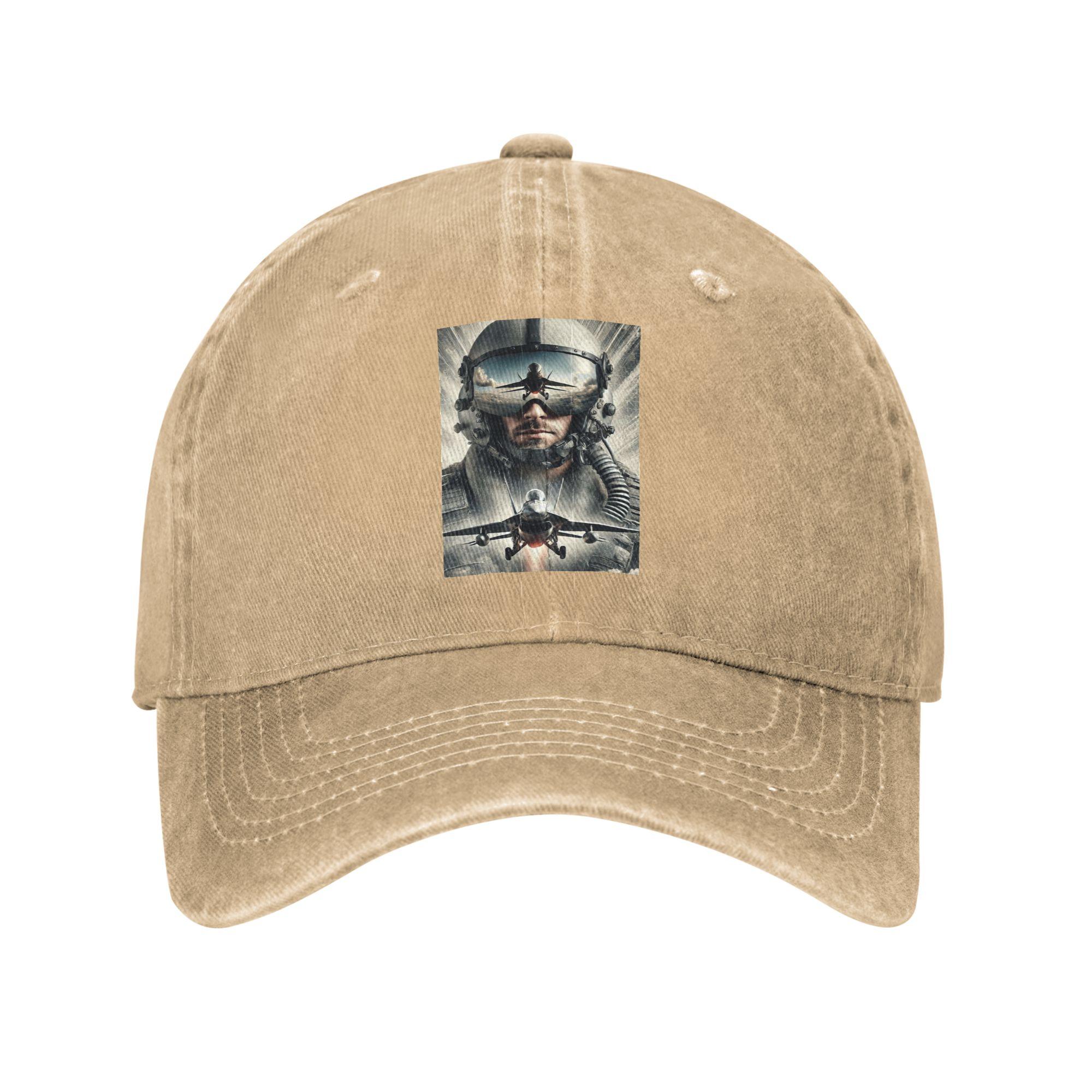 Modern Tom Cruise Movie Top Gun Maverick Washed Denim Cap Casual Baseball Caps Adjustable Hat Summer Unisex Baseball Hats One Size