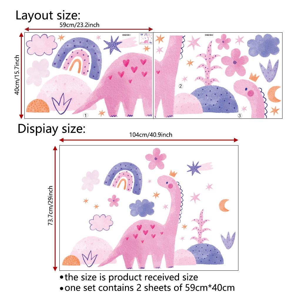 

2025 Съемная розовая наклейка на стену «Рай животных» - Водонепроницаемая и маслостойкая