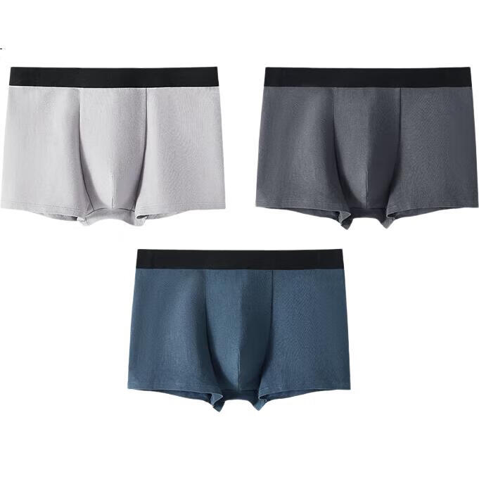 Dushiliren Men's Underwear, Spring And Summer Boxer Briefs, Breathable Shorts, 3-Pack, 4K44B5