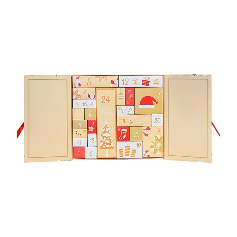 Christmas Count Down Calendar 24 Reusable Boxes For Holiday Decoration Candy Storage Customizable Festival Display