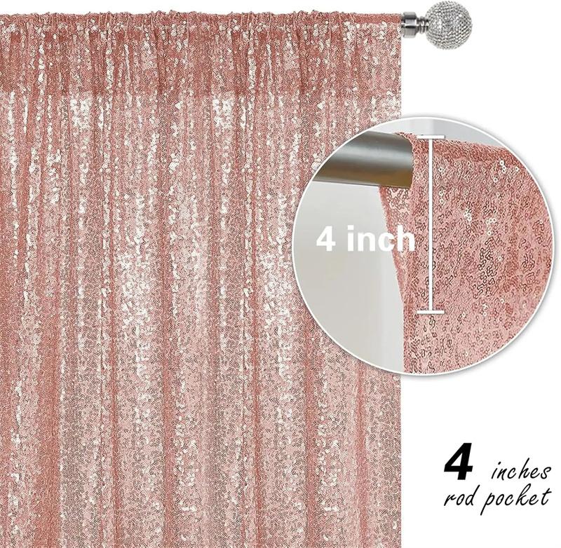 1PCS Sequin Backdrop,Glitter Background Curtains Shimmer Photography for Party Wedding Birthday Christmas Baby Shower Back Drop Decor