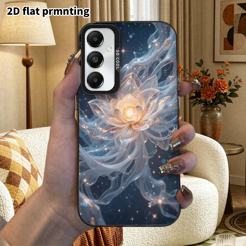 Phone Case: 2D Flat Samsung Galaxy A34 A35 M05 M06 S20 S22 S21 FE Plus 5G Protective Case, Couple Style, Nebula Lotus, Christmas and Halloween Gift