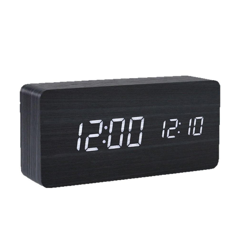Multi-functional Digital Clock Wood Smart Alarm Clock Versatile Alarm Clock for Bedside