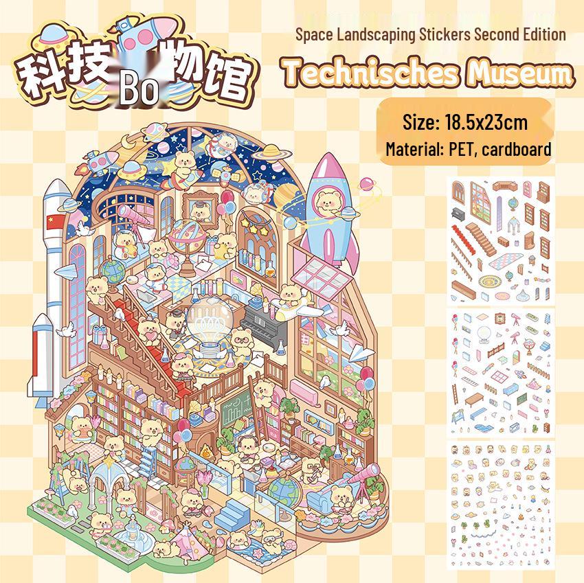 

3D ландшафтные наклейки на космическую тематику: Второе издание креативных миниатюрных ПЭТ декомпрессионных наклеек