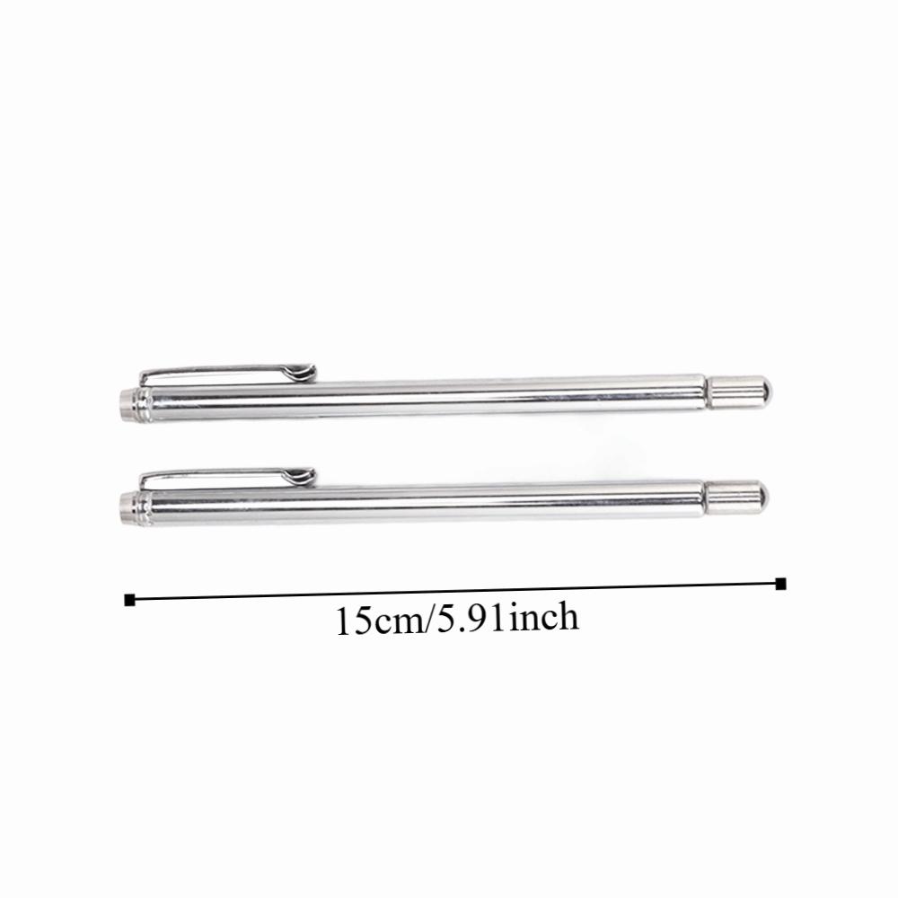 2Pcs Handy Tool Stainless Steel Detection Rod Pen Type Telescopic Probe Rod Portable Testing Stick Repair