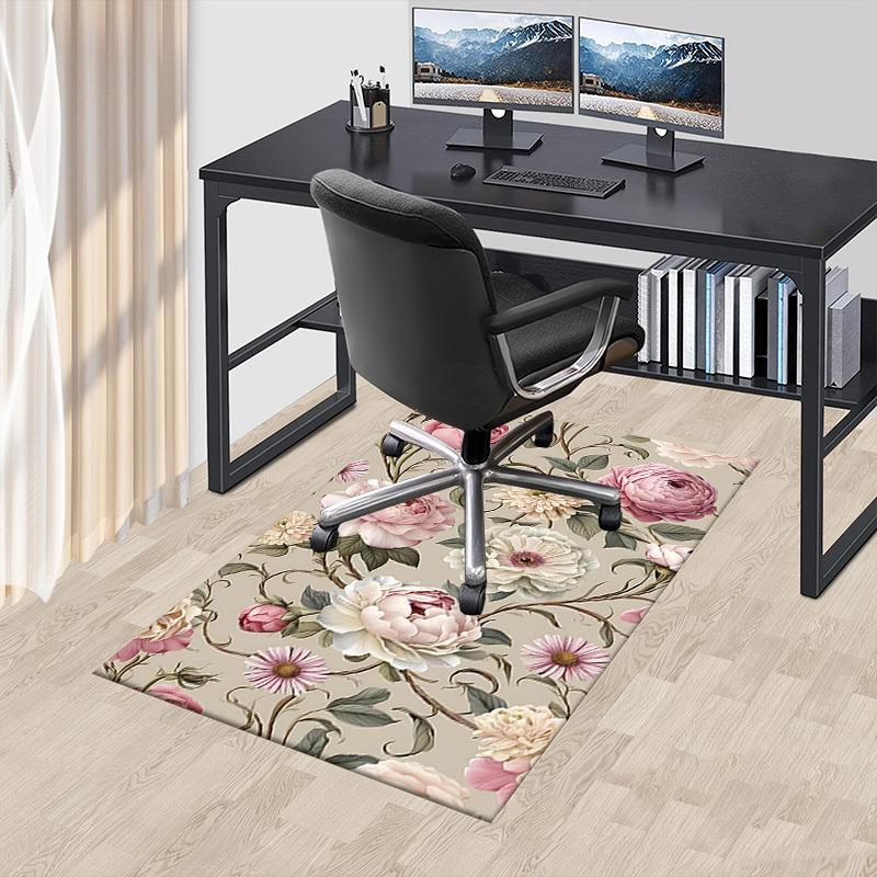 1PC Floral Pattern Extra Large Non Slip Floor carpet, Office, family, Studio   Large Area Rug Indoor Rugs, Bold Statement Piece