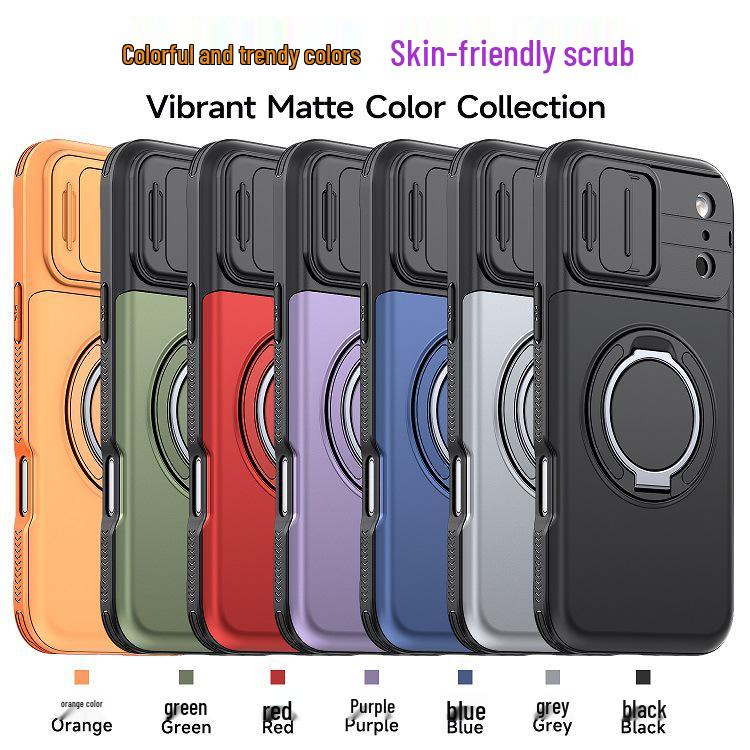 iPhone 17/18 Pro Max Case, Push-Window Card Holder, Anti-Drop Shell