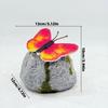 Simulation Stone Solar Butterfly Stone Lamp LED Light Imitation Stone Shape Outdoor Garden Landscape Light Butterfly