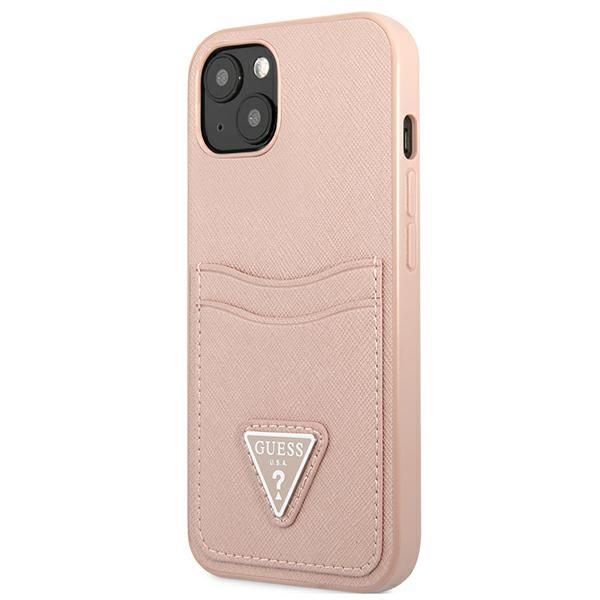 Guess Guhcp13Mpsatpp Iphone 13 / 14 / 156.1 Różowy/Pink Hardcase Saffianotriangle Logo Cardslot