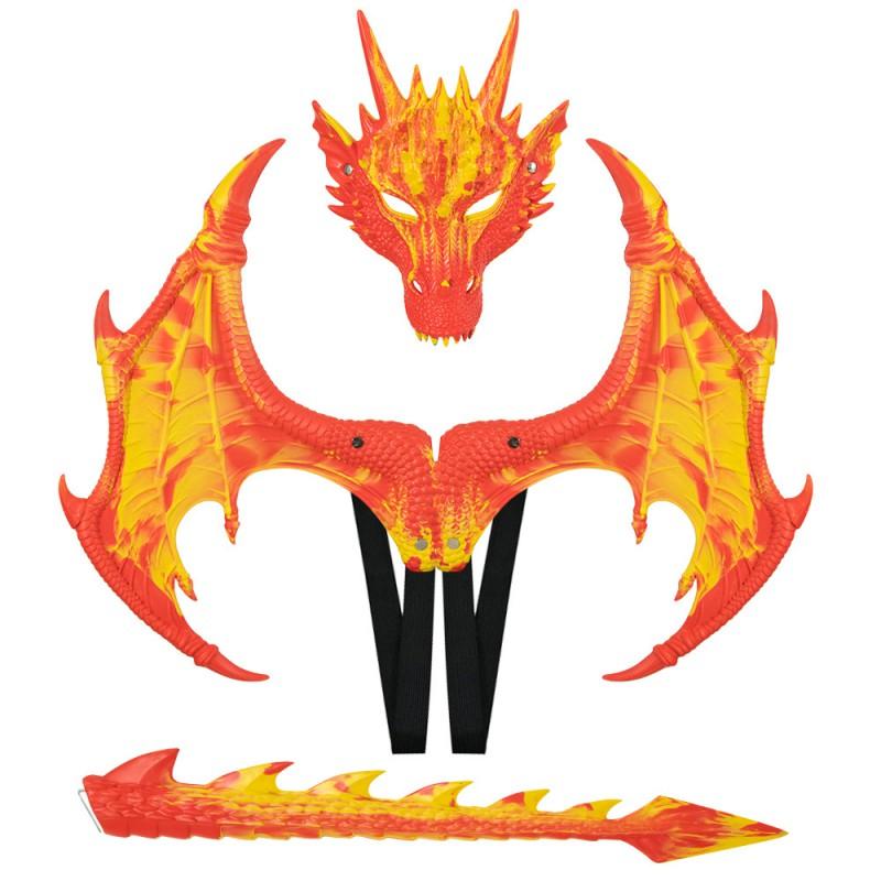 Halloween Dragon Costume Set Lightweight Colorful Cosplay Accessory Party Photography Dance Event