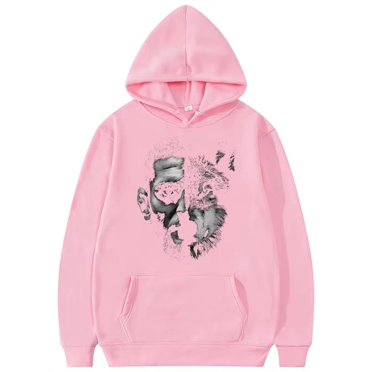 Hot Khamzat Chimaev Face Graphic Hoodie Men Women Fashion Casual Oversized Pullover Hoodies Vintage Printed Sweatshirt